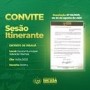 Convite, Sessão Itinerante Amanhã, sexta 14 de abril acontecerá a primeira Sessão Itinerante do Câmara Municipal de Natuba/PB