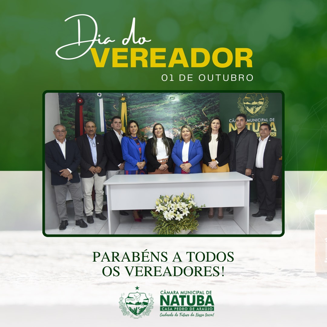 Nesta domingo, 1º de outubro, comemora-se nacionalmente o Dia do Vereador, instituído pela Lei Federal 7.212/84. Em nosso país, muitos municípios reconhecem, nesta data, a importância do parlamentar e de suas ações junto do Poder Legislativo.