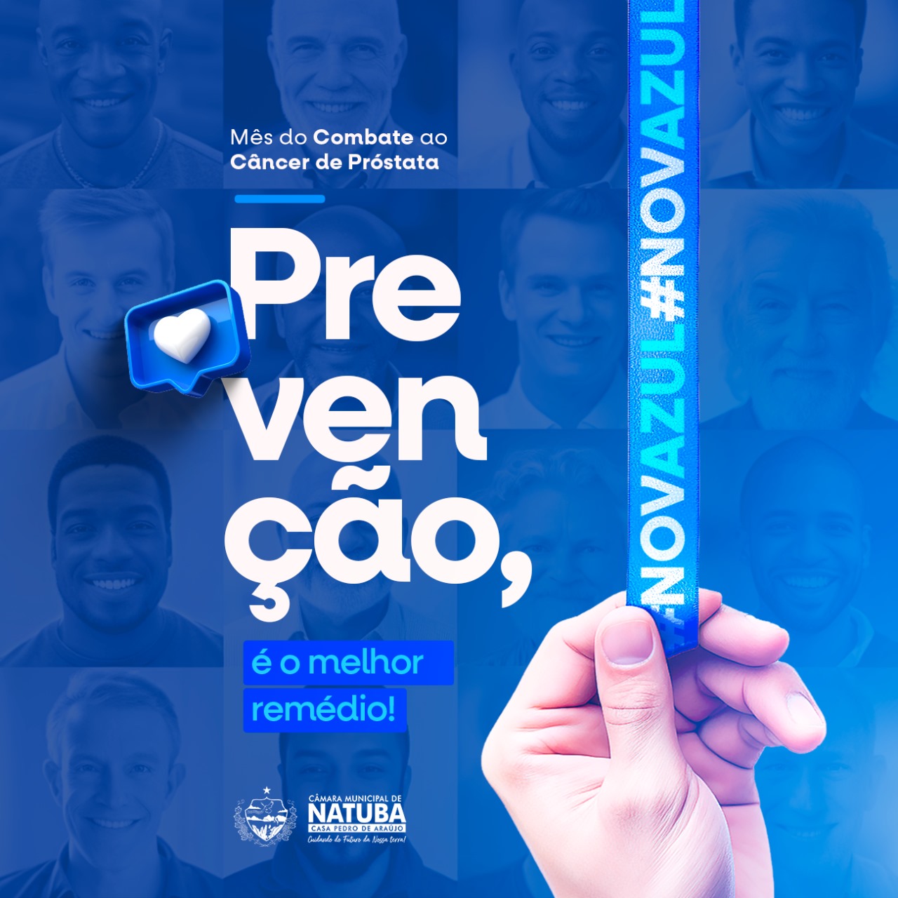 Novembro azul é o mês mundial de combate ao Câncer de Próstata.