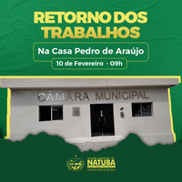 Retorno dos Trabalhos Legislastivos!